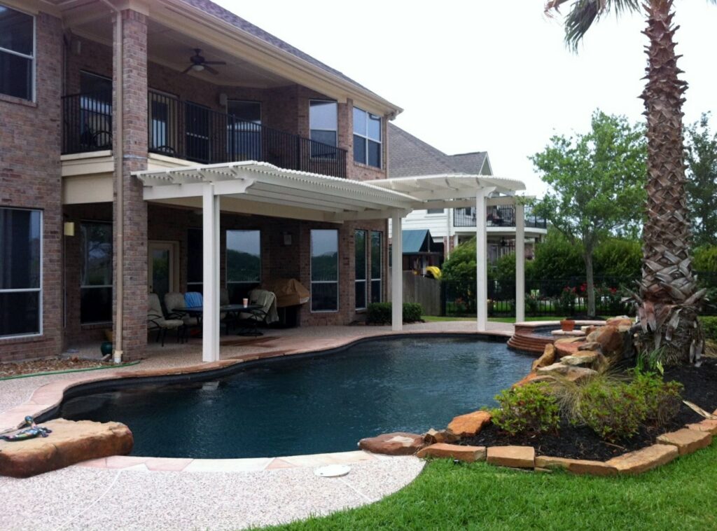 Aluminum patio pergola cover in Houston TX Aluminum patio pergola cover in Houston TX
